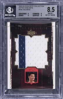 2003-04 UD "Exquisite Collection" Extra Exquisite #YM Yao Ming Jersey Card (#31/75) - BGS NM-MT+ 8.5